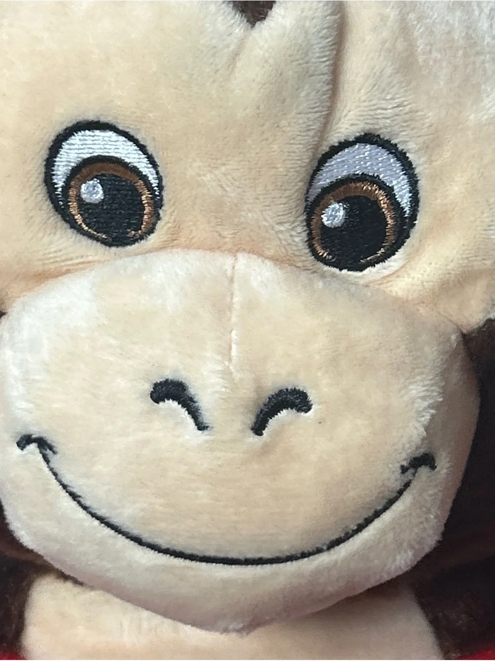 Build-A-Bear Brown Monkey Plush with Red 'I Love You' Shirt